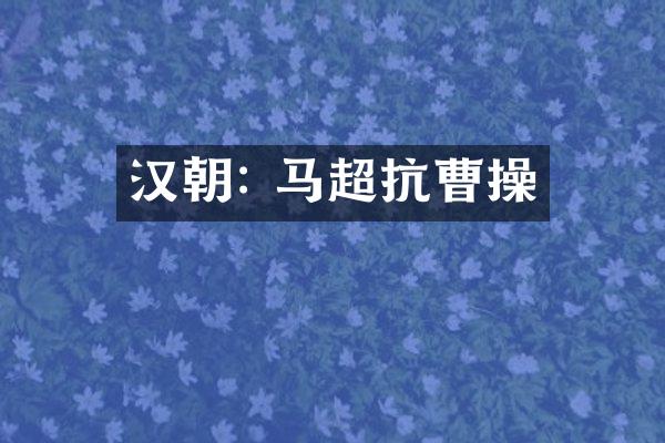 汉朝: 马超抗曹操