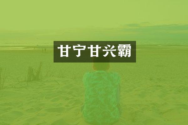 甘宁甘兴霸