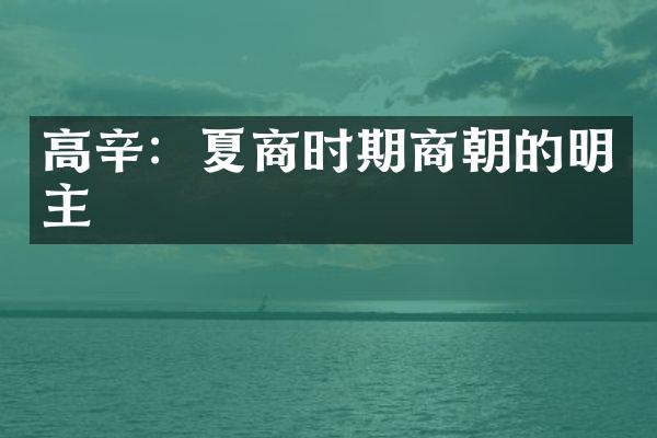 高辛：夏商时期商朝的明主