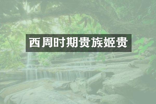 西周时期贵族姬贵