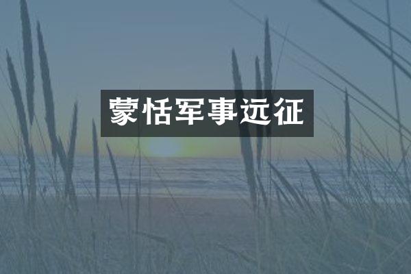 蒙恬军事远征