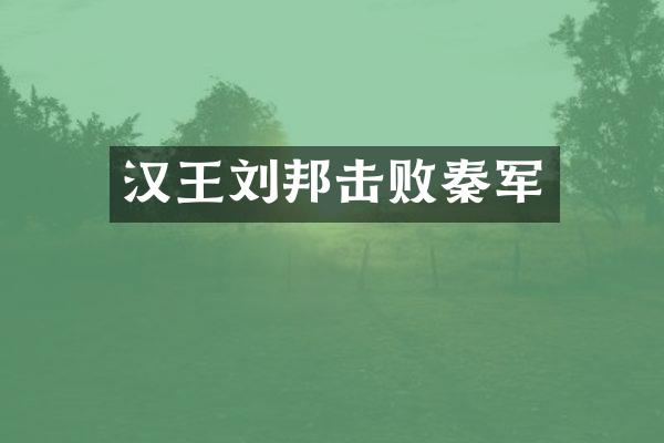汉王刘邦击败秦军