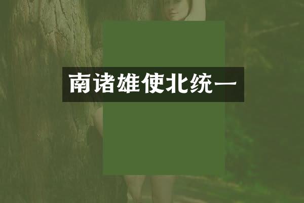 南诸雄使北统一