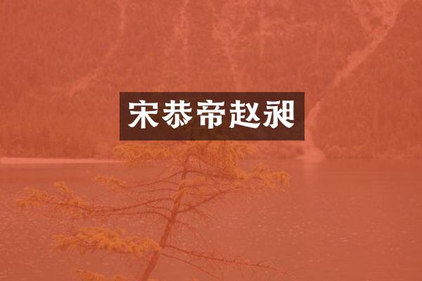 宋恭帝赵昶