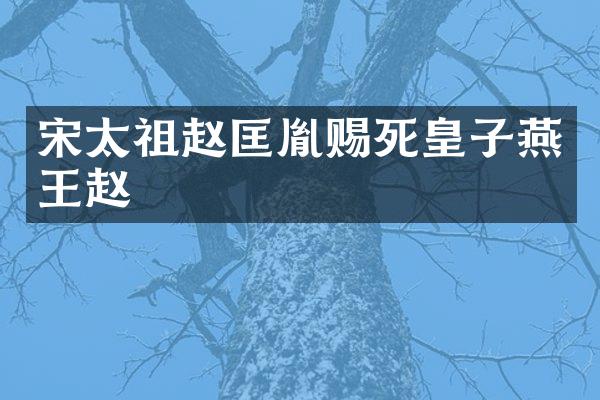 宋太祖赵匡胤赐死皇子燕王赵镕