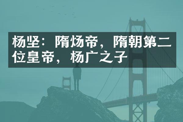 杨坚：隋炀帝，隋朝第二位皇帝，杨广之子