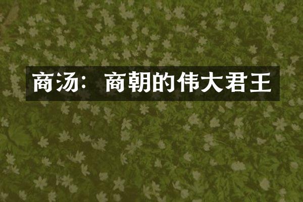 商汤：商朝的伟大君王