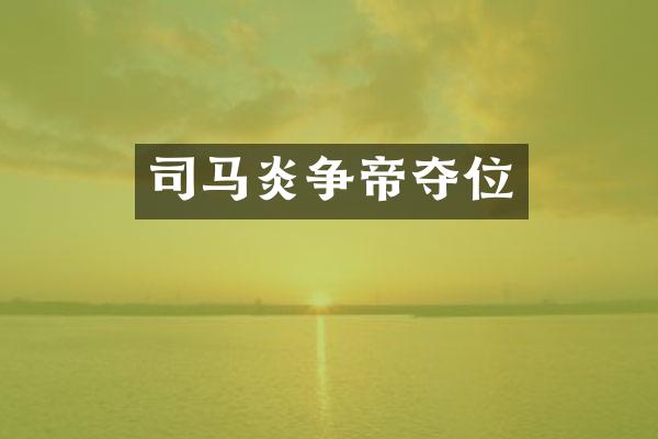 司马炎争帝夺位
