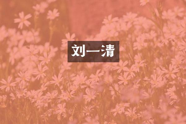 刘一清
