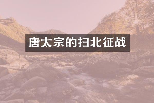唐太宗的扫北征战