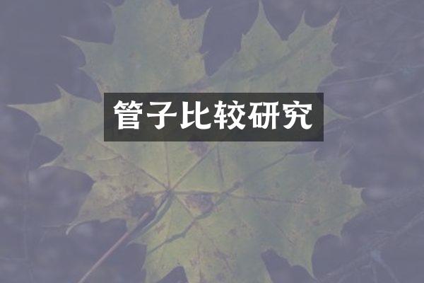 管子比较研究