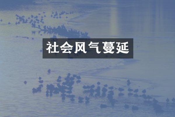 社会风气蔓延