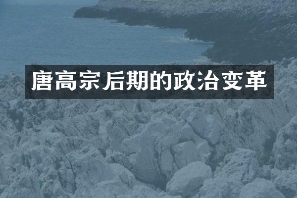 唐高宗后期的政治变革