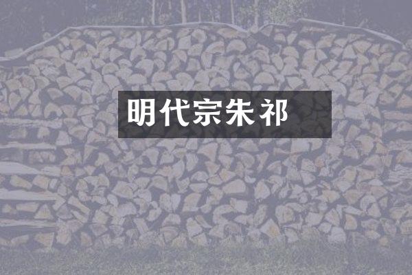 明代宗朱祁鎮