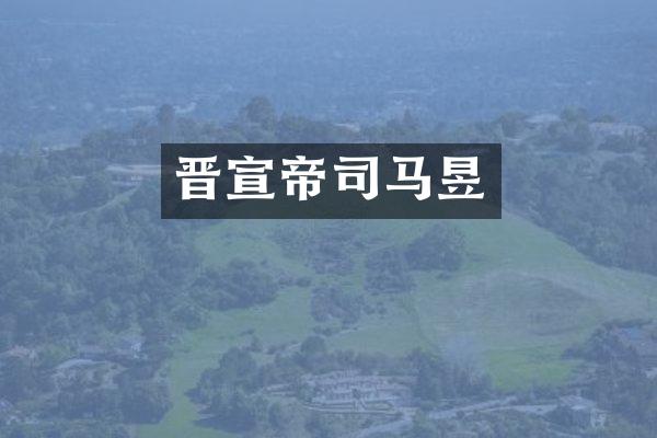 晋宣帝司马昱