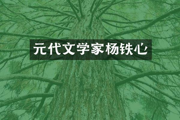元代文学家杨铁心