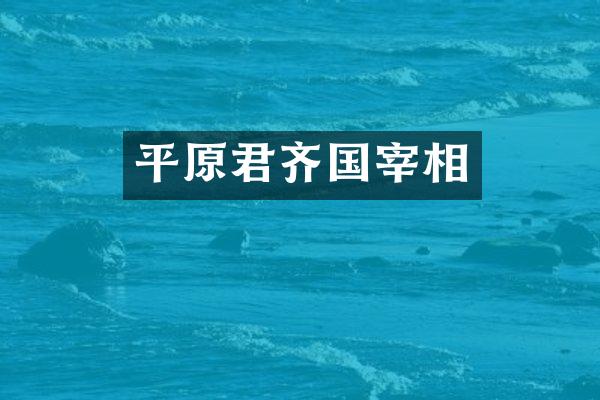 平原君齐国宰相