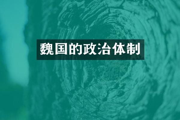 魏国的政治体制