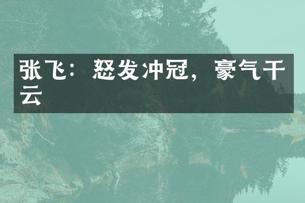 张飞：怒发冲冠，豪气干云