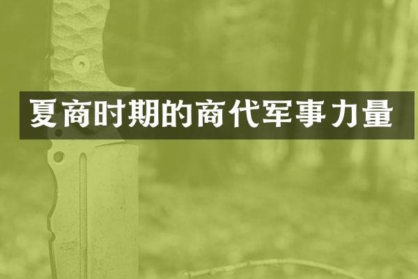 夏商时期的商代军事力量