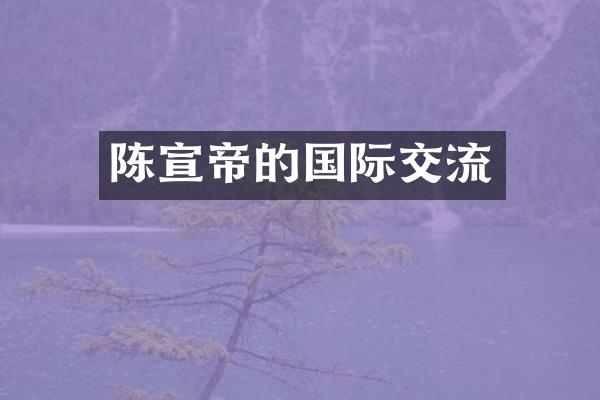 陈宣帝的国际交流