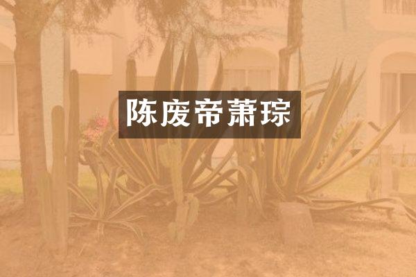 陈废帝萧琮