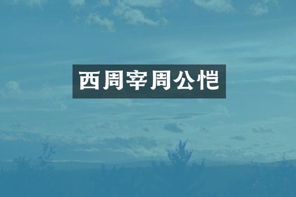 西周宰周公恺