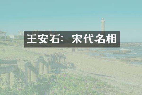 王安石：宋代名相