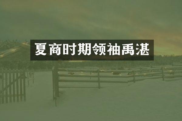 夏商时期禹湛