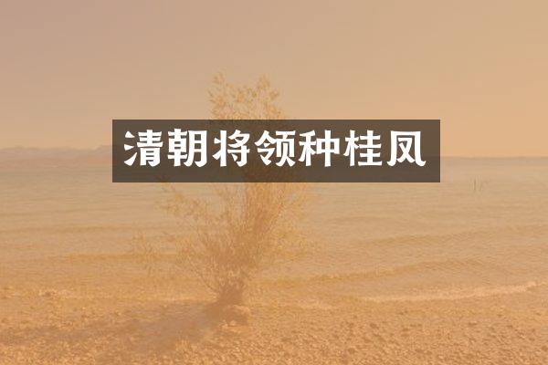 清朝将领种桂凤