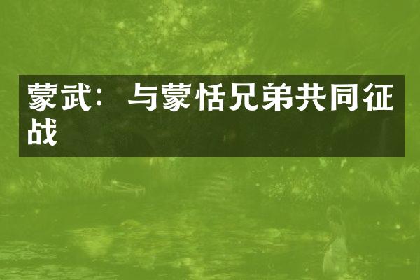 蒙武：与蒙恬兄弟共同征战