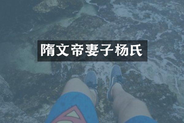 隋文帝妻子杨氏