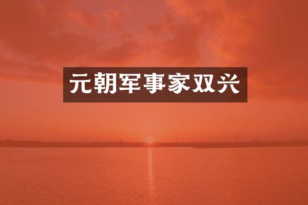 元朝军事家双兴