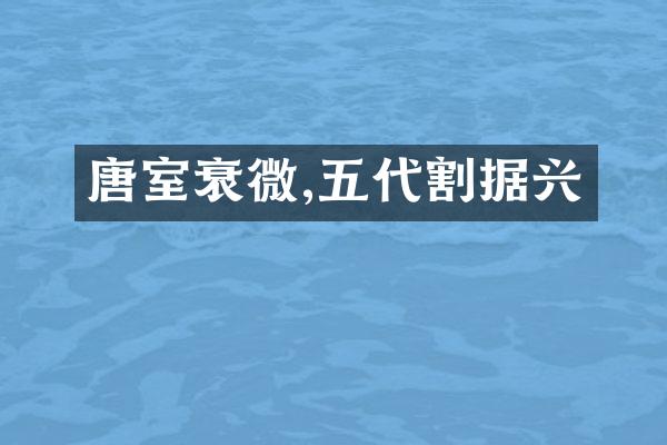 唐室衰微,五代割据兴