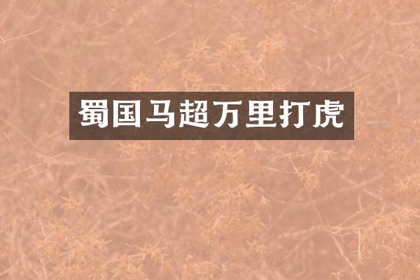 蜀国马超万里打虎