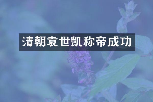 清朝袁世凯称帝成功