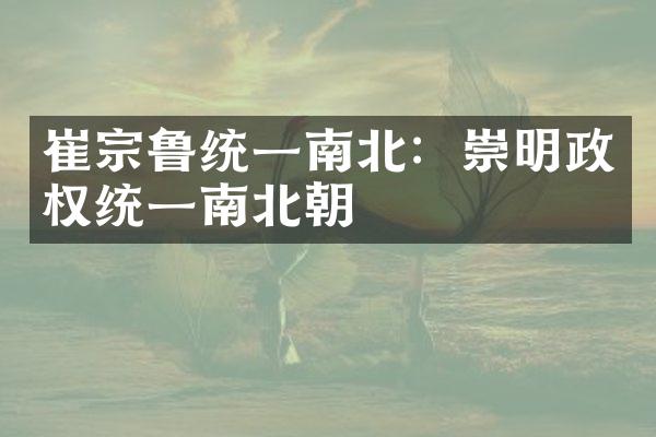 崔宗鲁统一南北：崇明政权统一南北朝