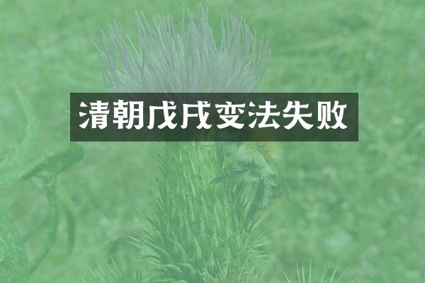 清朝戊戌变法失败