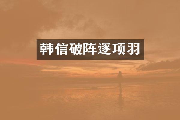 韩信破阵逐项羽