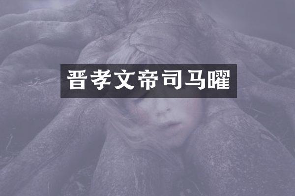 晋孝文帝司马曜