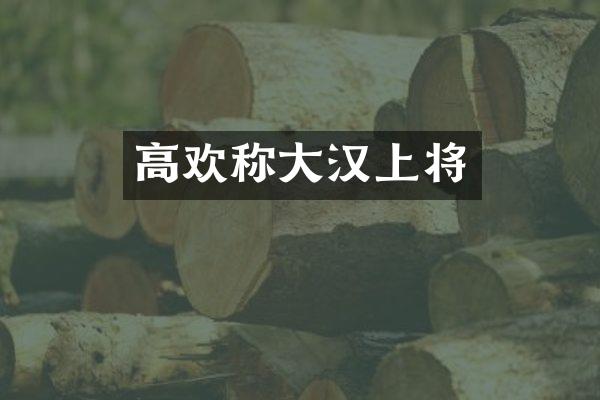 高欢称大汉上将