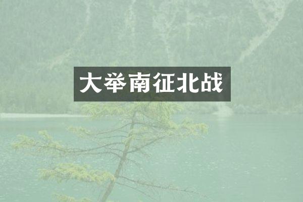 大举南征北战