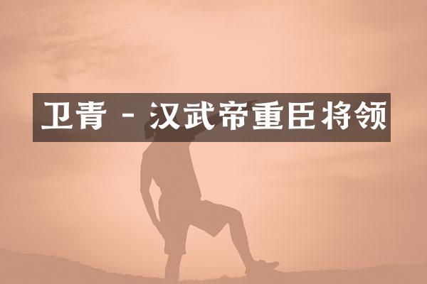卫青 - 汉武帝重臣将领