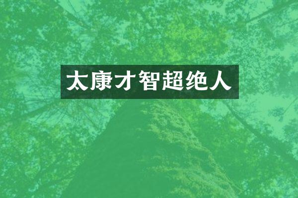 太康才智超绝人
