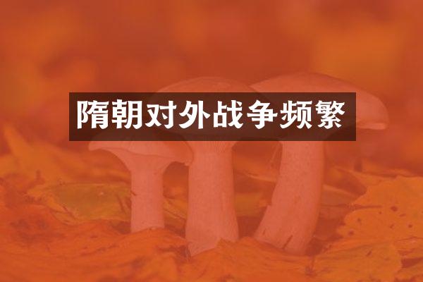 隋朝对外战争频繁