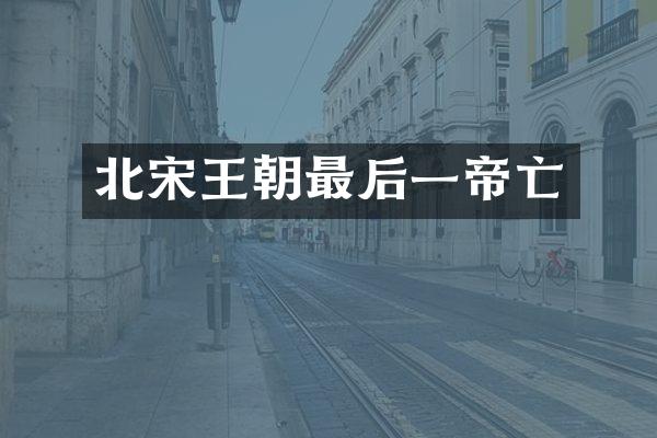 北宋王朝最后一帝亡