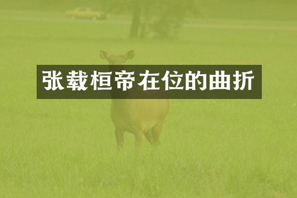 张载桓帝在位的曲折