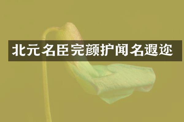 北元名臣完颜护闻名遐迩