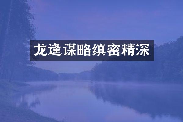 龙逢谋略缜密精深