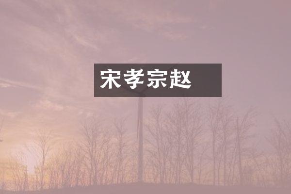 宋孝宗赵佷